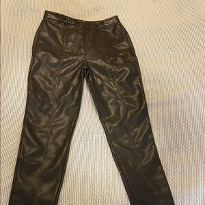Aritzia Wilfred Vegan Leather Melina Pant